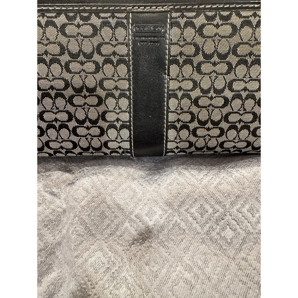 Coach Leather Wallet Black with C Logo Zip Around Multi Pocket In Black - Picture 5 of 11